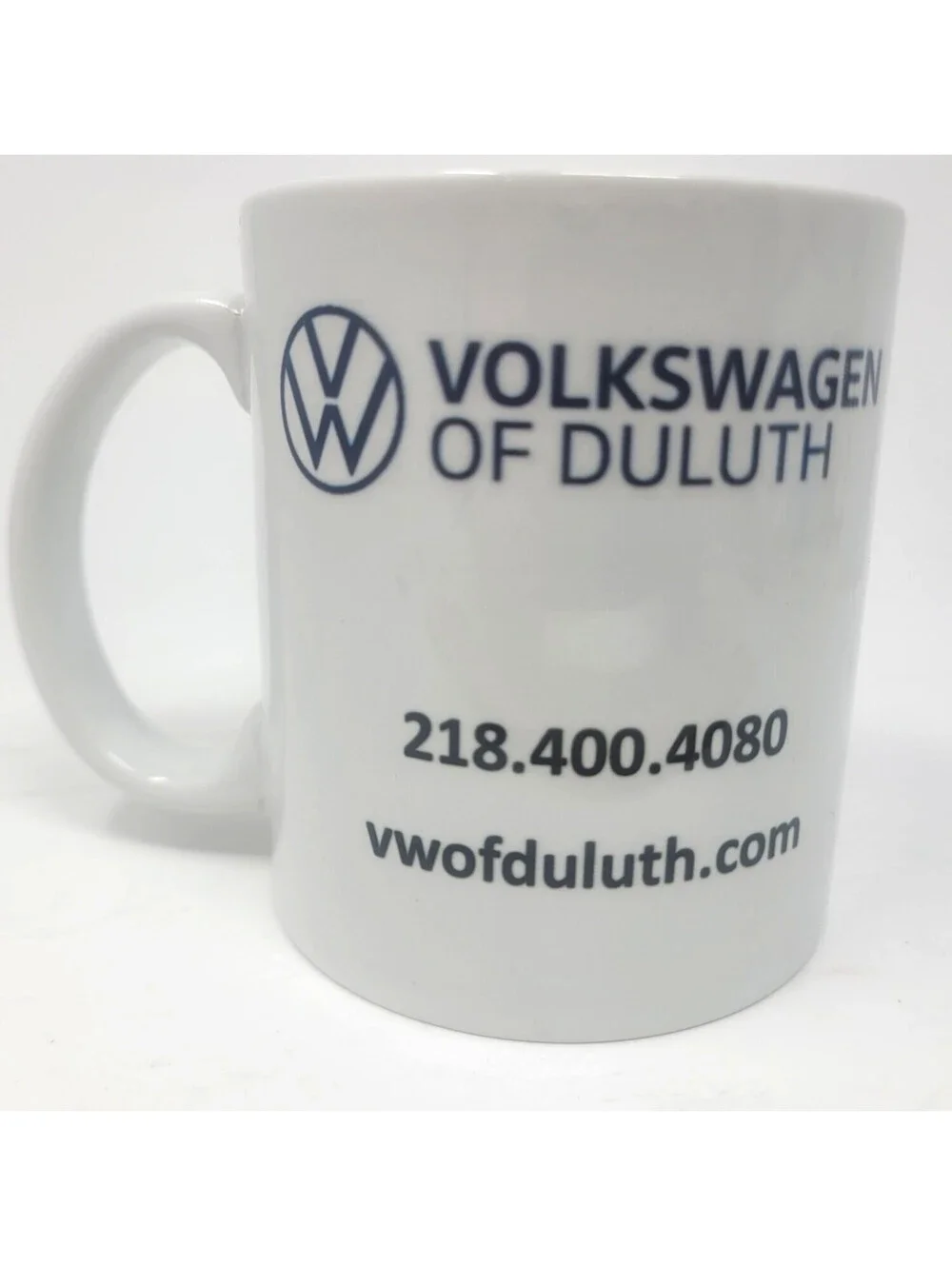 Volkswagen of Duluth Hermantown MN Dealership Coffee Mug White Ceramic VW Cup